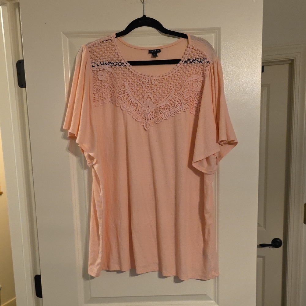 Elegant Pink Lace Blouse